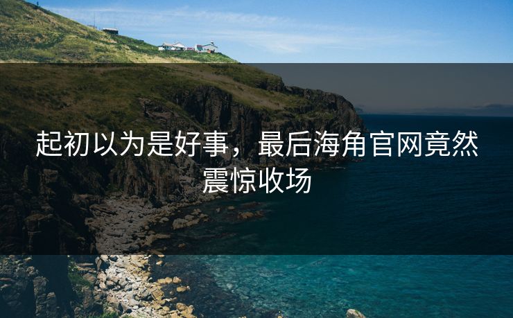 起初以为是好事，最后海角官网竟然震惊收场