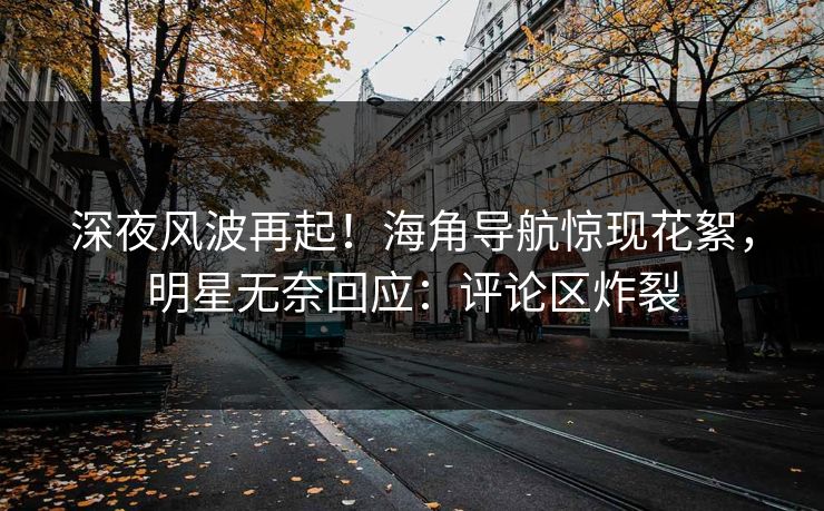 深夜风波再起！海角导航惊现花絮，明星无奈回应：评论区炸裂